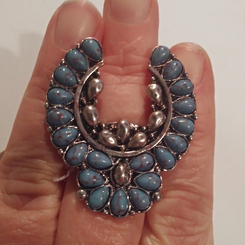 Native inspired Cuff Ring - Picture 3 of 5